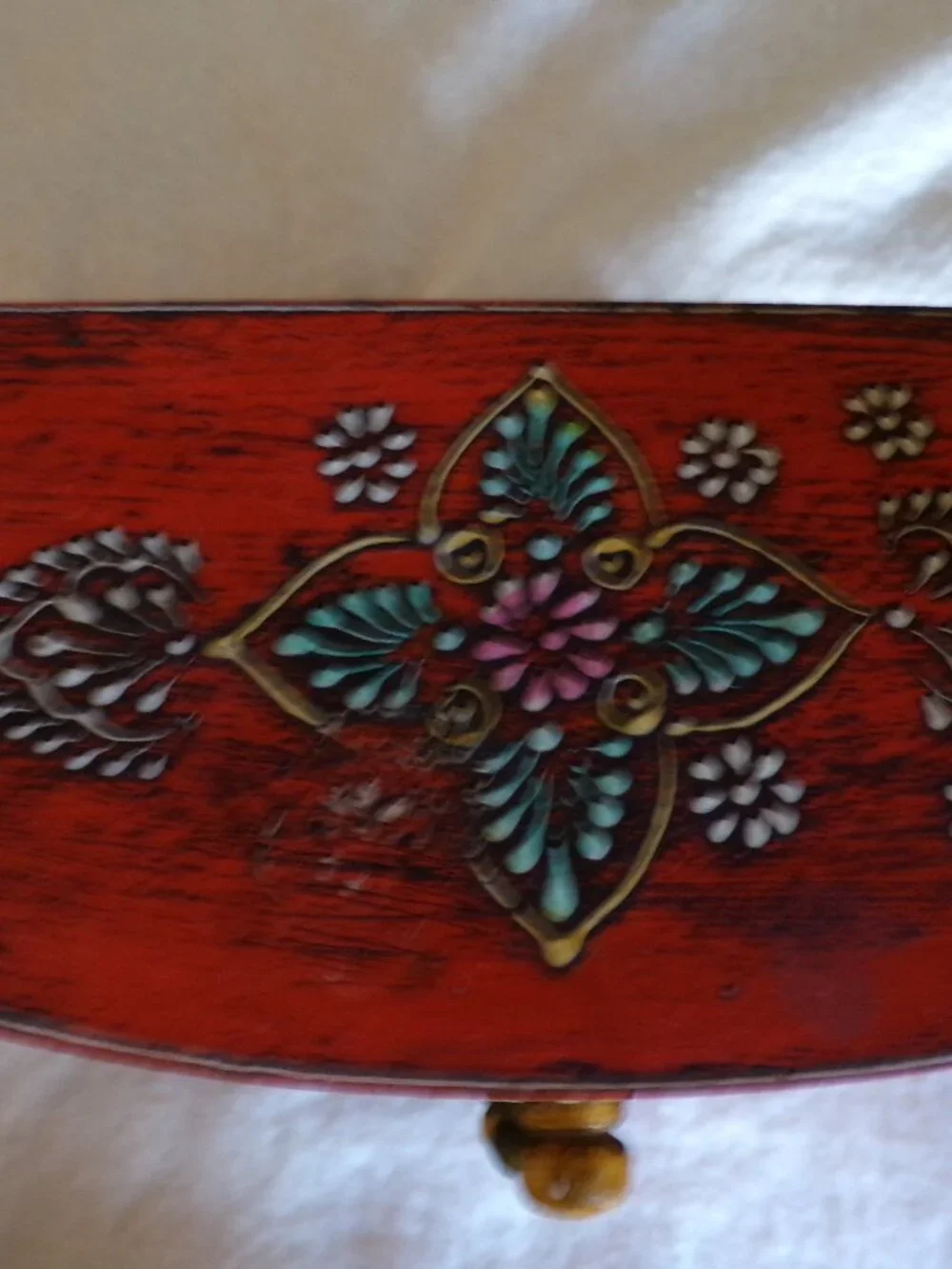 So Beautiful 3 Drawer Wooden Decorative Hand Painted Jewelry Box Curio Chest - Picture 4 of 13